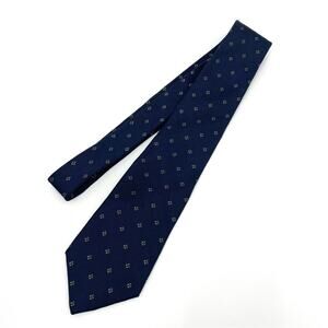Vintage Christian Dior Silk Tie Navy Floral